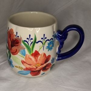 The Pioneer Woman Cobalt Spring Bouquet Floral Stoneware Mug 18 Oz